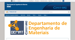 Desktop Screenshot of demat.cefetmg.br