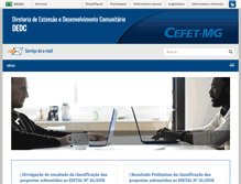 Tablet Screenshot of dedc.cefetmg.br